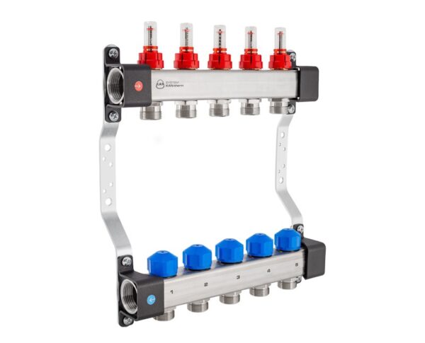 Kollektori Põrandakütte kollektor rotomeetriga KAN-Therm 1"-6X3/4" - Image 1