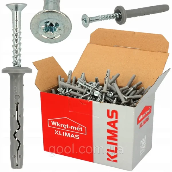 Дюбеля с удлиненной головкой Ø6xL40мм 200 шт. — изображение 1