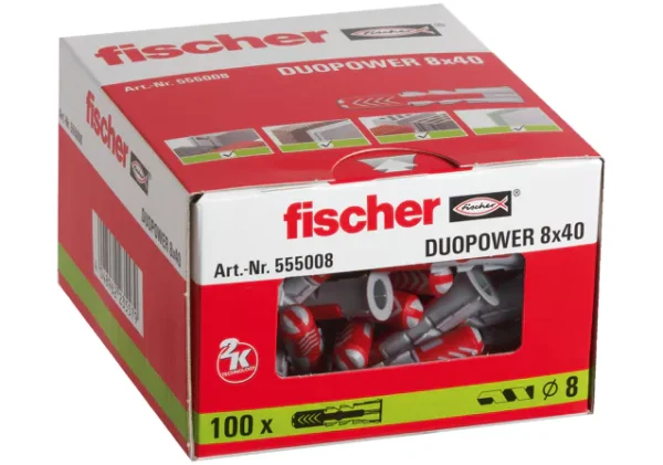 Дюбель универсальный Fischer Duopower 8X40 (100ШТ) — изображение 1