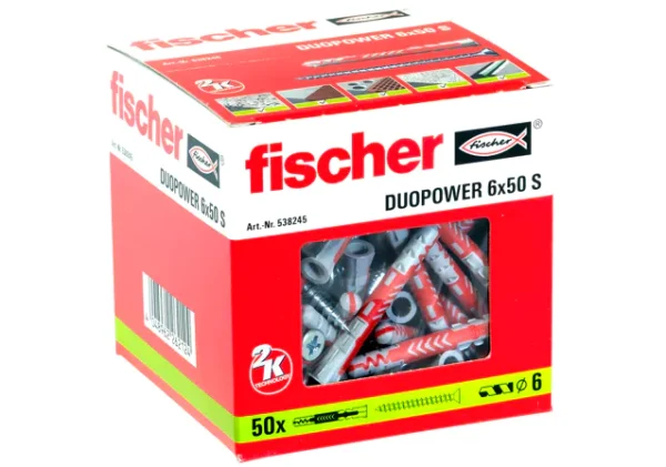 Дюбель универсальный Fischer Duopower 6X50 S (50ШТ) — изображение 1