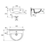 Керамическая раковина President 445x350 белая — изображение 2