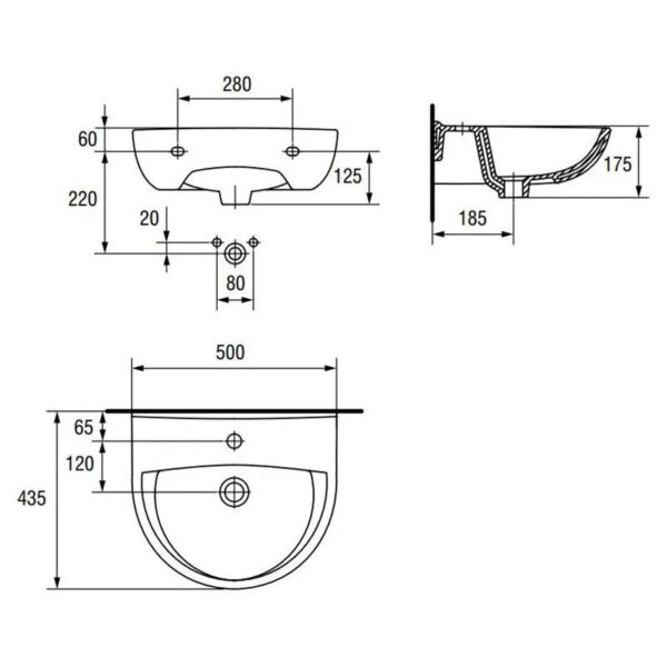 Valamu President 500x435 Valge - Image 2