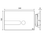 Loputusnupp mehaaniline I-Plate Must OLI - Image 2
