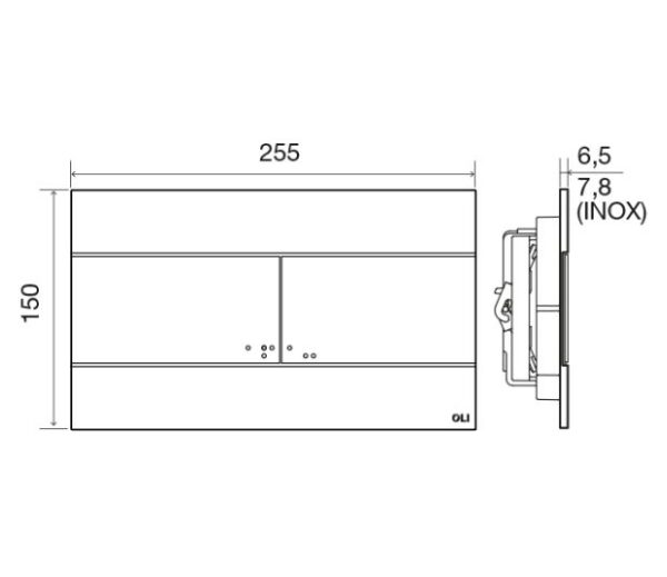 Loputusnupp mehaaniline Slim Inox Kuld OLI - Image 3