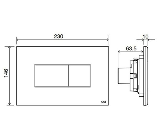 Пневматическая кнопка смыва Karisma Хром OLI — изображение 2