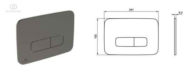 Механическая кнопка смыва Oleas M3 Серая Ideal Standard — изображение 2