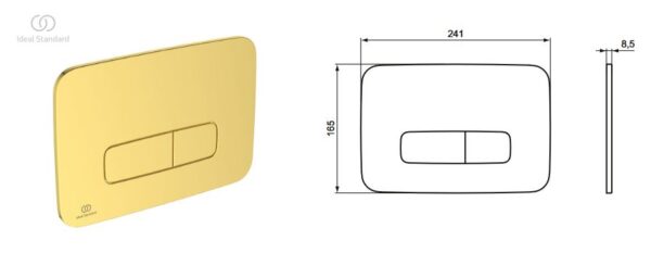 Loputusnupp mehaaniline Oleas M3 Harjatud kuld Ideal Standard - Image 2