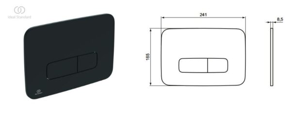 Механическая кнопка смыва Oleas M3 Чёрная Ideal Standard — изображение 2