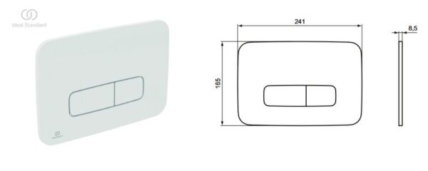 Loputusnupp mehaaniline Oleas M3 Matt valge Ideal Standard - Image 2