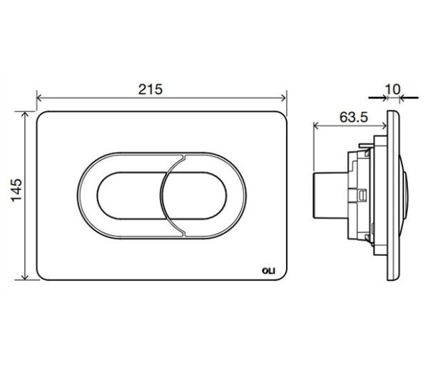 Loputusnupp pneumaatiline Salina Kroom OLI - Image 2
