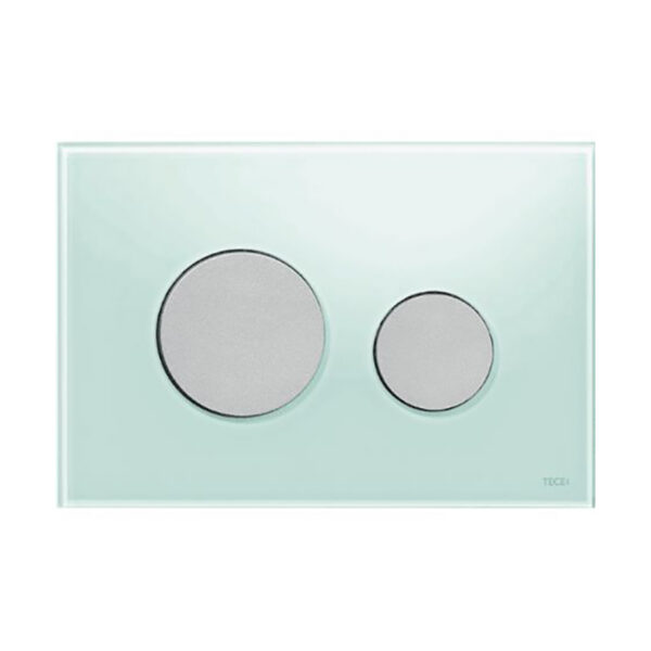 Loputusnupp seinaraamile 3-6L TECELOOP Roheline (klaasist raam,kroom nupud plastmassist) Кнопка смыва для настенной рамы 3/6 л TECEloop зелёная — изображение 1