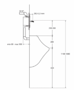 Pissuaari loputusnupp seinasisesele süsteemile Ideal Standard 160x160 Kroom - Image 2