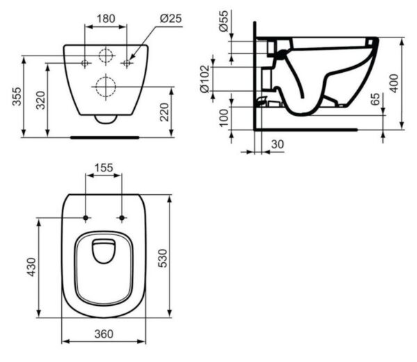 Настенный унитаз TESI Ideal Standard — изображение 2