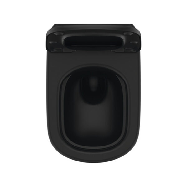 Настенный унитаз TESI с крышкой-сиденьем с плавным закрыванием, Ideal Standard, матовый чёрный — изображение 3