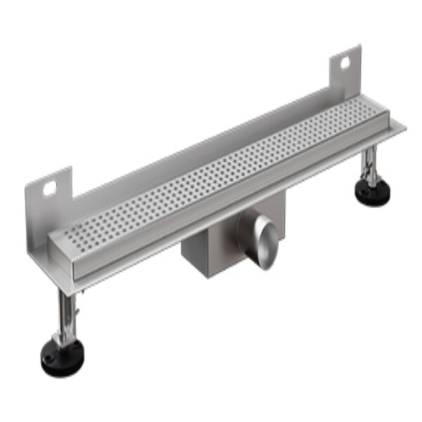 Душевой лоток с сухим сифоном 600x70, с решеткой, на стену, компл. — изображение 1