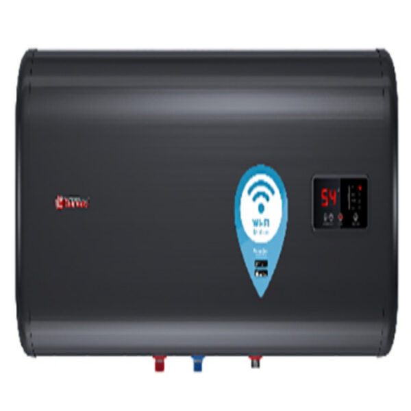 Электрический бойлер, 80л, THERMEX SHADOW, 2кВт, Wi-Fi, горизонтальный, черный — изображение 1
