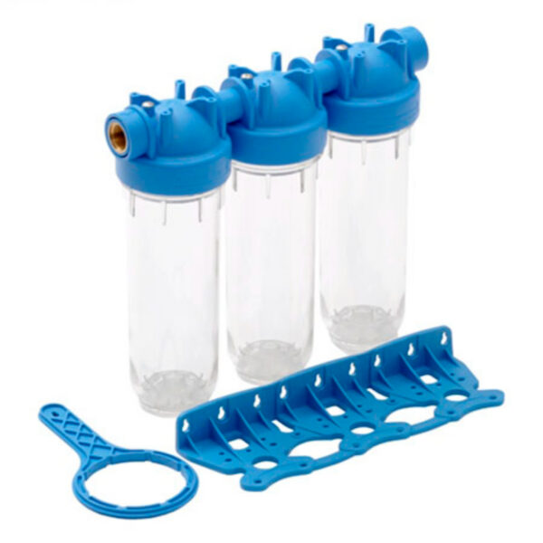 Filtrikorpuse komplekt 10", 3/4"SK DP-TRIO Atlas +võti, kinnitusplaat - Image 1