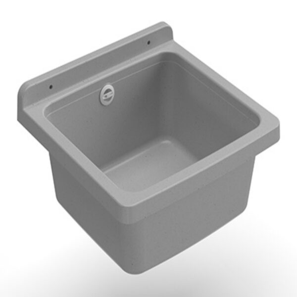 Õuevalamu plastikust 400x400, hall - Image 1