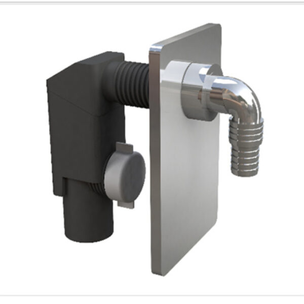 Сифон для стиральной машины 40мм. Хром. — изображение 1