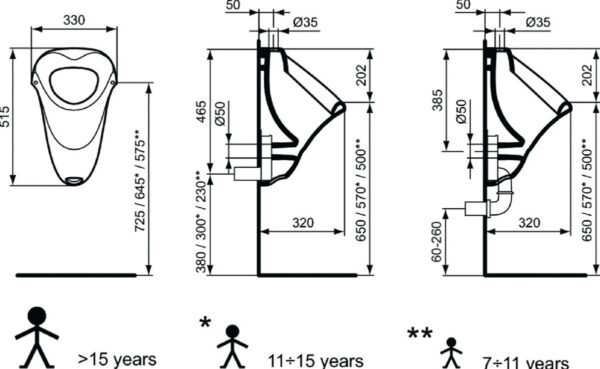 Pissuaar SEVAMIX Ideal Standard, valge - Image 2