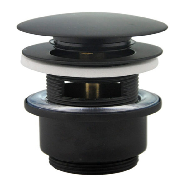 Põhjaklapp ülevooluga Põhjaklapp ülevooluga, cklick-clack 1 1/4", ülevooluavaga, messing, must - Image 1