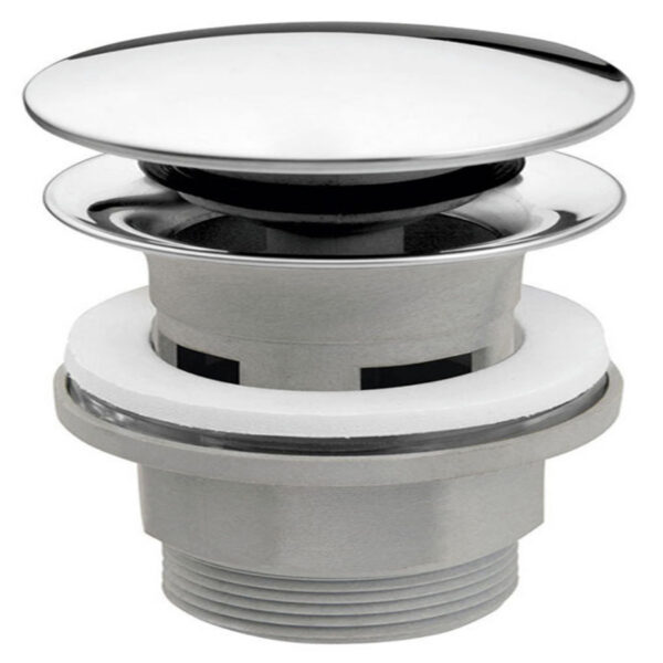 Põhjaklapp ülevooluga Донный клапан с переливом, Click-Clack 1 1/4", с отверстием для перелива, пластик, хром — изображение 1