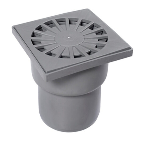 Трап прямой 110 150x150 серый, высота 200мм — изображение 1