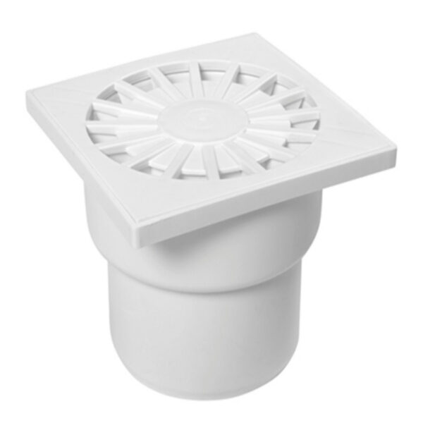 Trapp otse 110 150x150 valge, kõrgus 200mm - Image 1