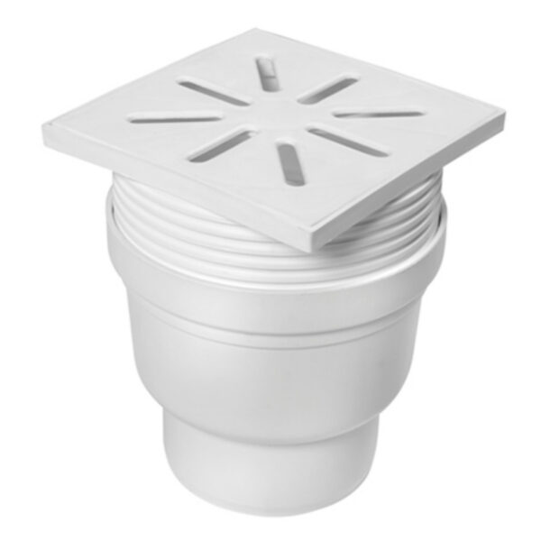 Trapp otse 110 150x150 valge kõrgus 95-150,5mm - Image 1