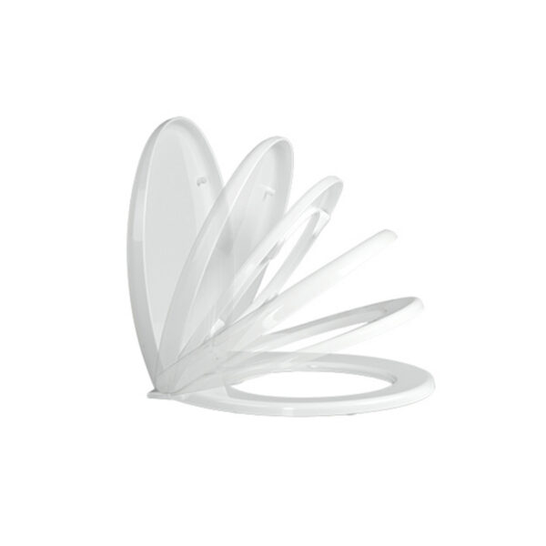Сиденье для унитаза STRONG, белое, 1,3 кг, с микролифтом — изображение 1