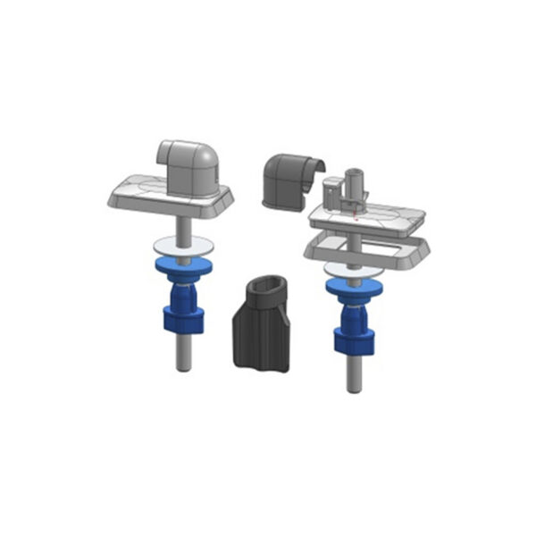 WC-istme kinnitusdetailid plastmassist, aeglaselt sulguv - Image 1