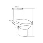 Унитаз-компакт ACCENT BASIC с горизонтальным выпуском + сиденье — изображение 2