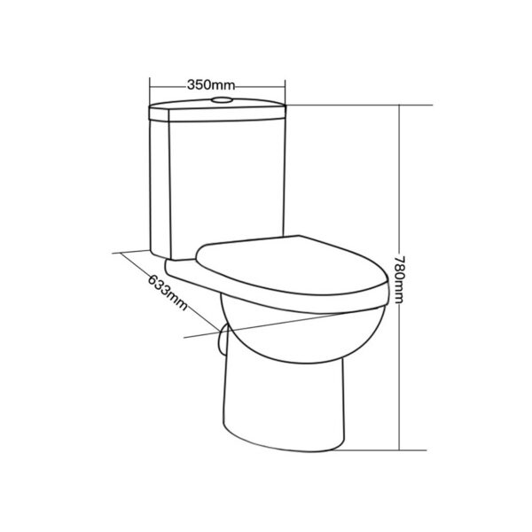 Унитаз-компакт ACCENT BASIC с горизонтальным выпуском + сиденье — изображение 2