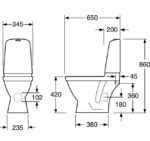 Унитаз-компакт NAUTIC HYGIENIC с горизонтальным сливом + сиденье, Gustavsberg — изображение 2