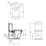 WC-pott kompaktile CONNECT Ideal Standard, tahavooluga - Image 2