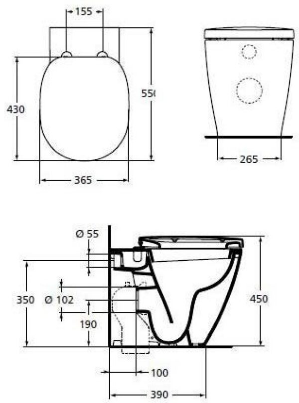 WC pott põrandale CONNECT Ideal Standard - Image 2