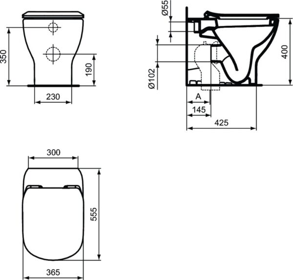Põrandale paigaldatav WC-pott TESI Ideal Standard - Image 2