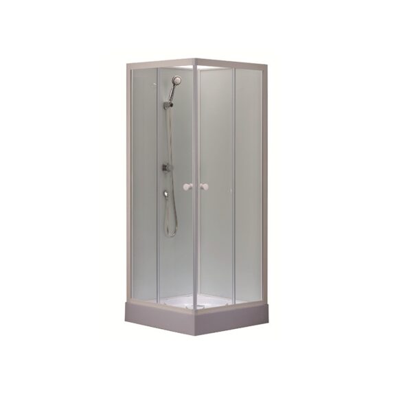 Душевая кабина Flory 90x90x(185+15)см, квадратная, прозрачное стекло — изображение 1