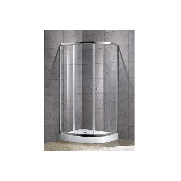 Dušinurk Flory 80x80x195, kumer, kirgas klaas, komplekt - Image 1