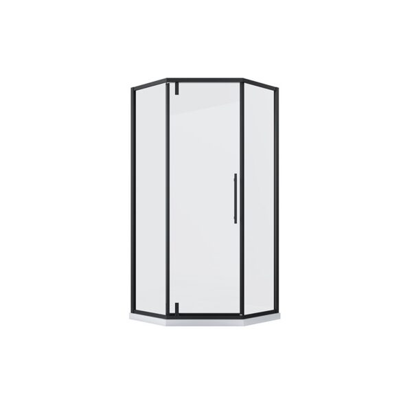 Dušinurk Flory NEO BLACK 90X90X190cm, kirgas klaas (ainult klaas) - Image 1