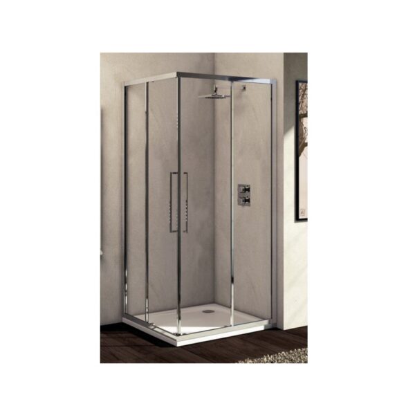 Dušisein KUBO Ideal Standard, 1200 x 1950mm, kirgas klaas, vett hülgava pinnaga, hõbe profiil - Image 1