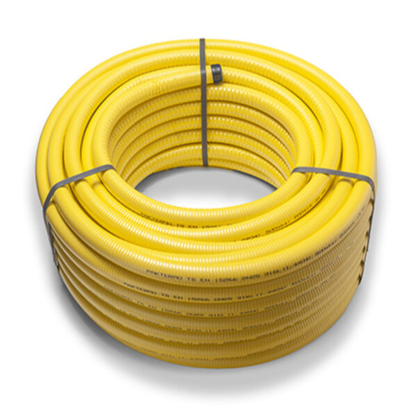 Газовая труба из нержавеющей стали, гофрированная, с ПВХ-покрытием DN20 (3/4") — изображение 1
