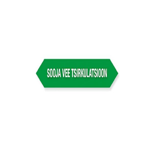 Наклейка зеленая циркуляция горячей воды — изображение 1