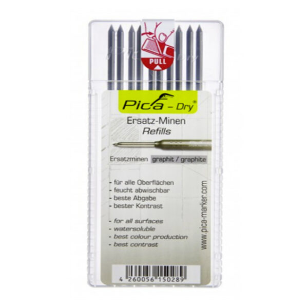 PICA-Сухой карандаш древесный уголь 2B гранит (10 шт) — изображение 1