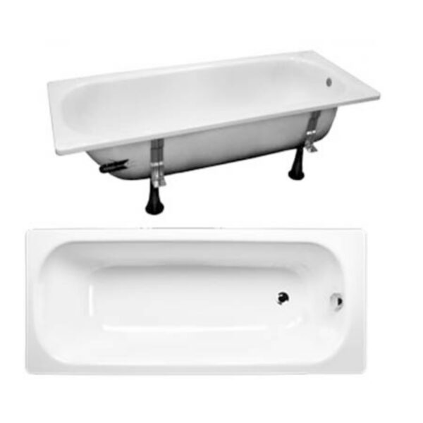 Железная ванна 150x70см STANDARD, белая — изображение 1