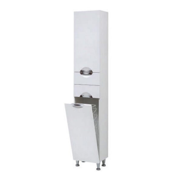 Шкафчик для ванной с корзиной для белья 35см левый — изображение 1