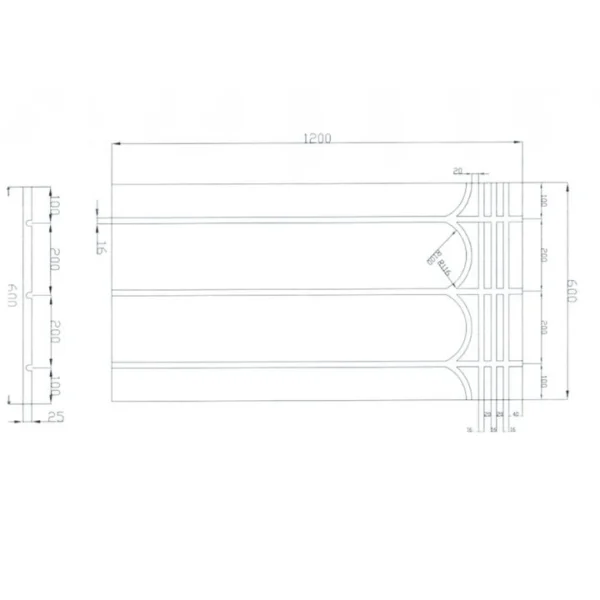 ОБЛЕГЧЕННАЯ МОНТАЖНАЯ ПЛИТА HZ TYCO 16 0,72 М2/ ШТ. 1200X600X25 MM — изображение 2