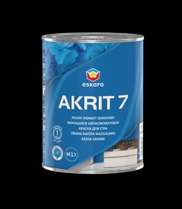 Краска для стен Eskaro Akrit-7, 0,95 л, матовая — изображение 1