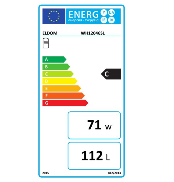 ELDOM Veeboiler 120 l ühe soojusvahetiga, horisontaalne, emailitud 1170x462x484 мм 2 кВт - Image 2