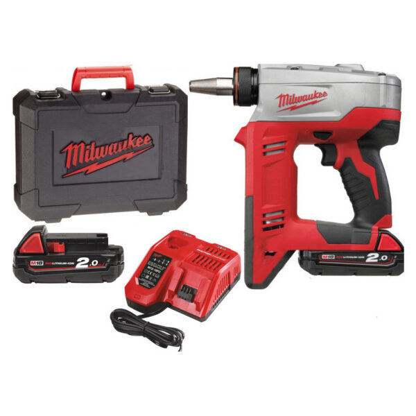 Milwaukee расширитель труб M18 UPONOR Q&E HD18 PXP-H06202C 4933441771, 18V, 2x2.0Ah — изображение 1